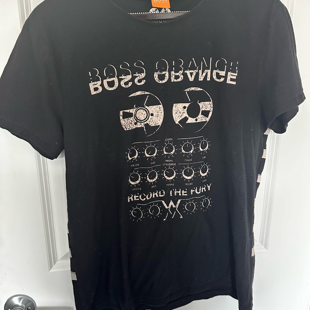 BOSS ORANGE Black Short Sleeve Graphic Tee